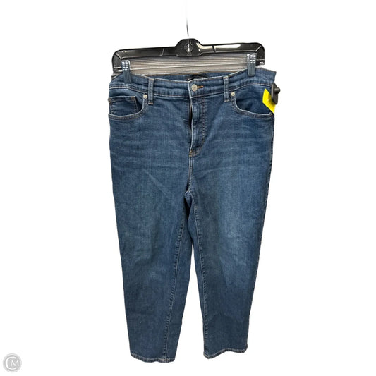 Jeans Straight By Banana Republic In Blue Denim, Size: 6