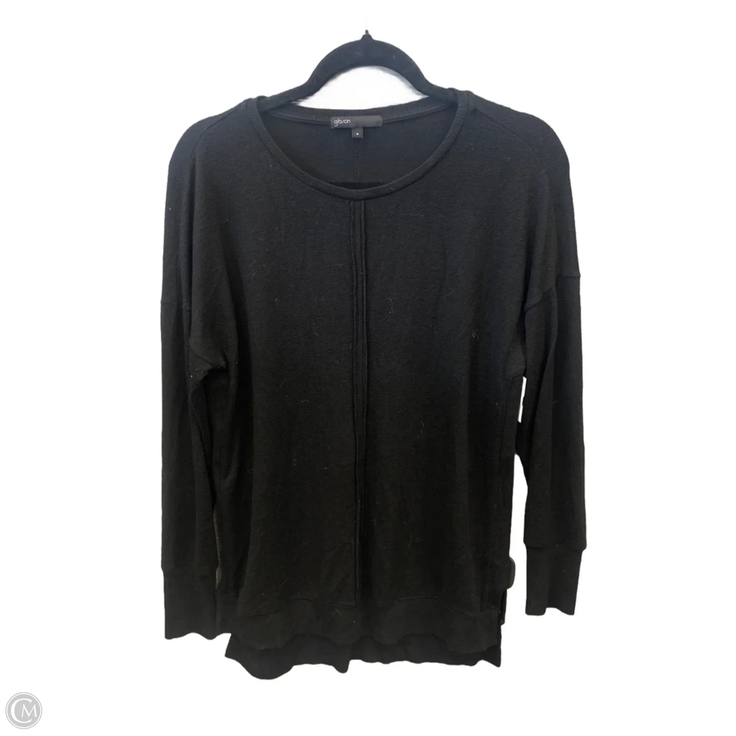 Top Long Sleeve By Gibson In Black, Size: S