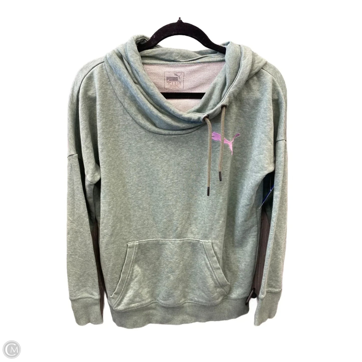 Athletic Sweatshirt Hoodie By Puma In Green, Size: Sp