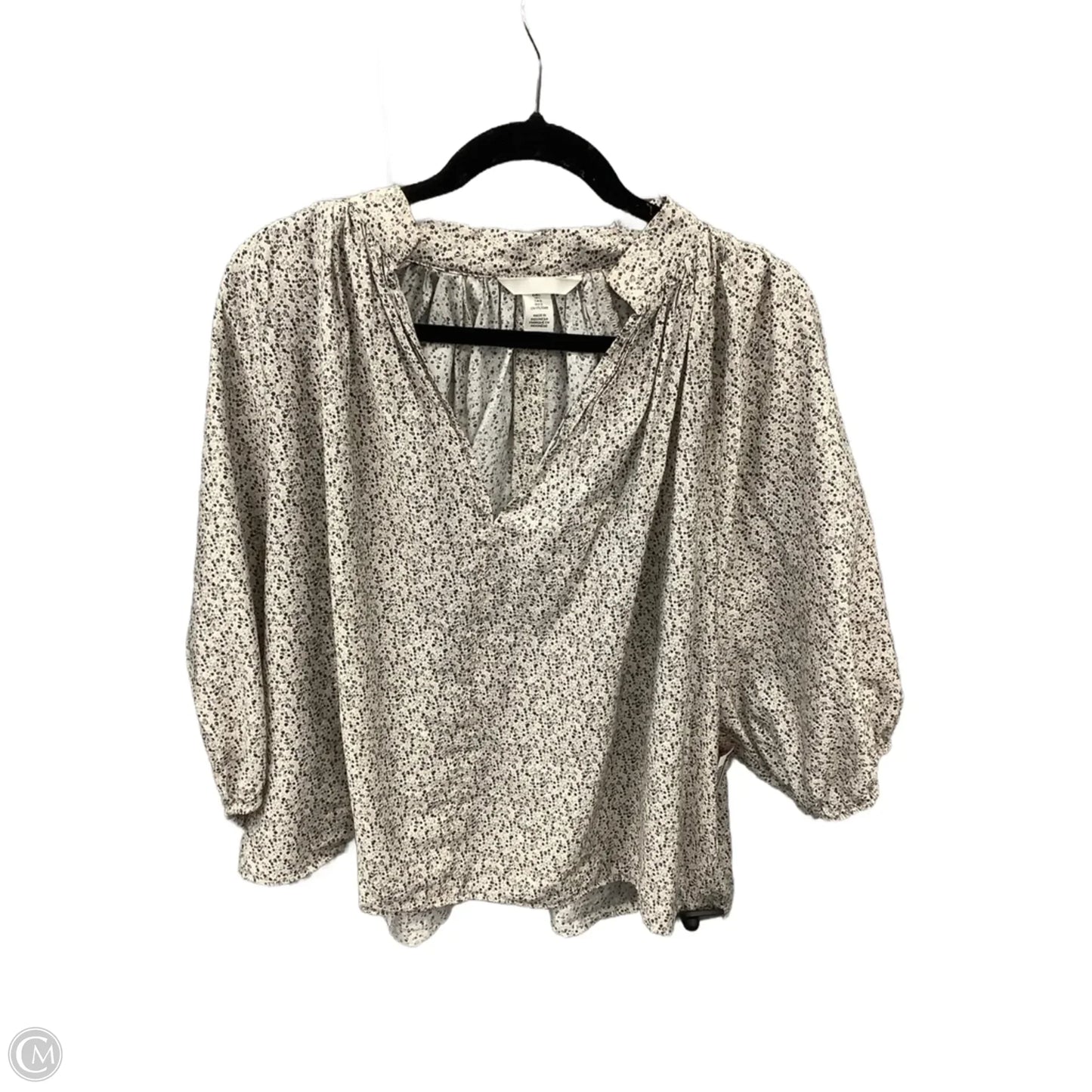 Top Long Sleeve By H&m In Floral Print, Size: L