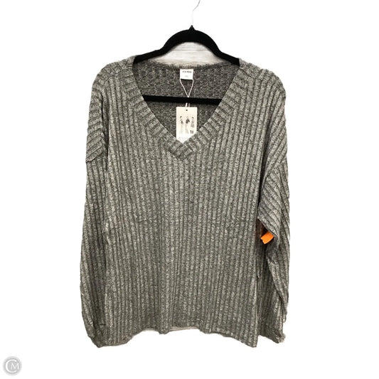 Top Long Sleeve By Clothes Mentor In Grey, Size: 2x