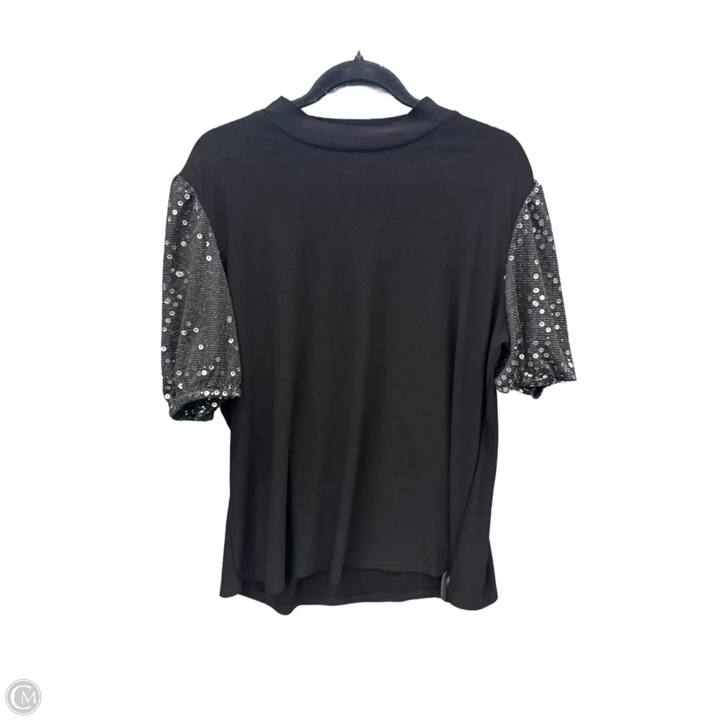 Top Short Sleeve By 89th And Madison In Black, Size: 1x