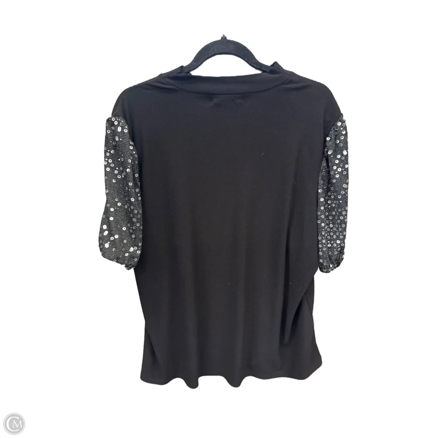 Top Short Sleeve By 89th And Madison In Black, Size: 1x
