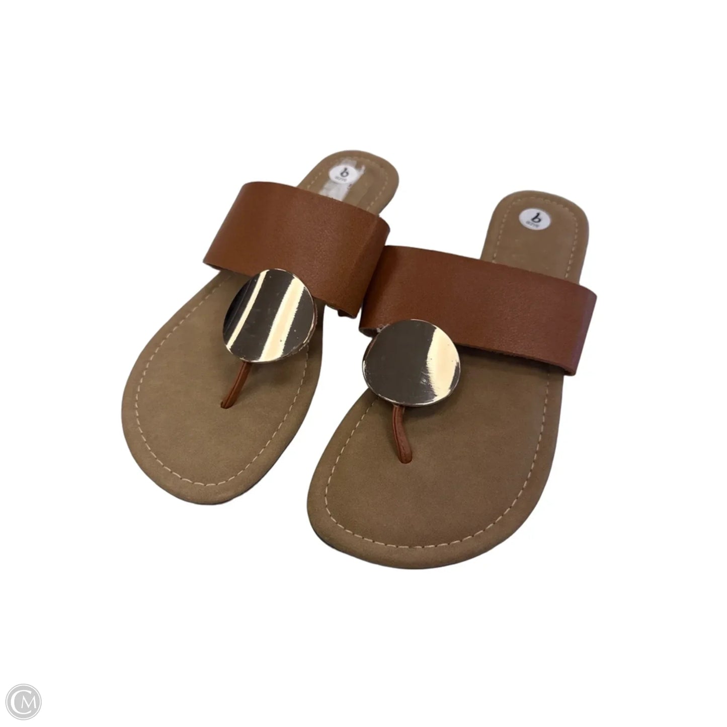 Sandals Flats By Clothes Mentor In Brown, Size: 9