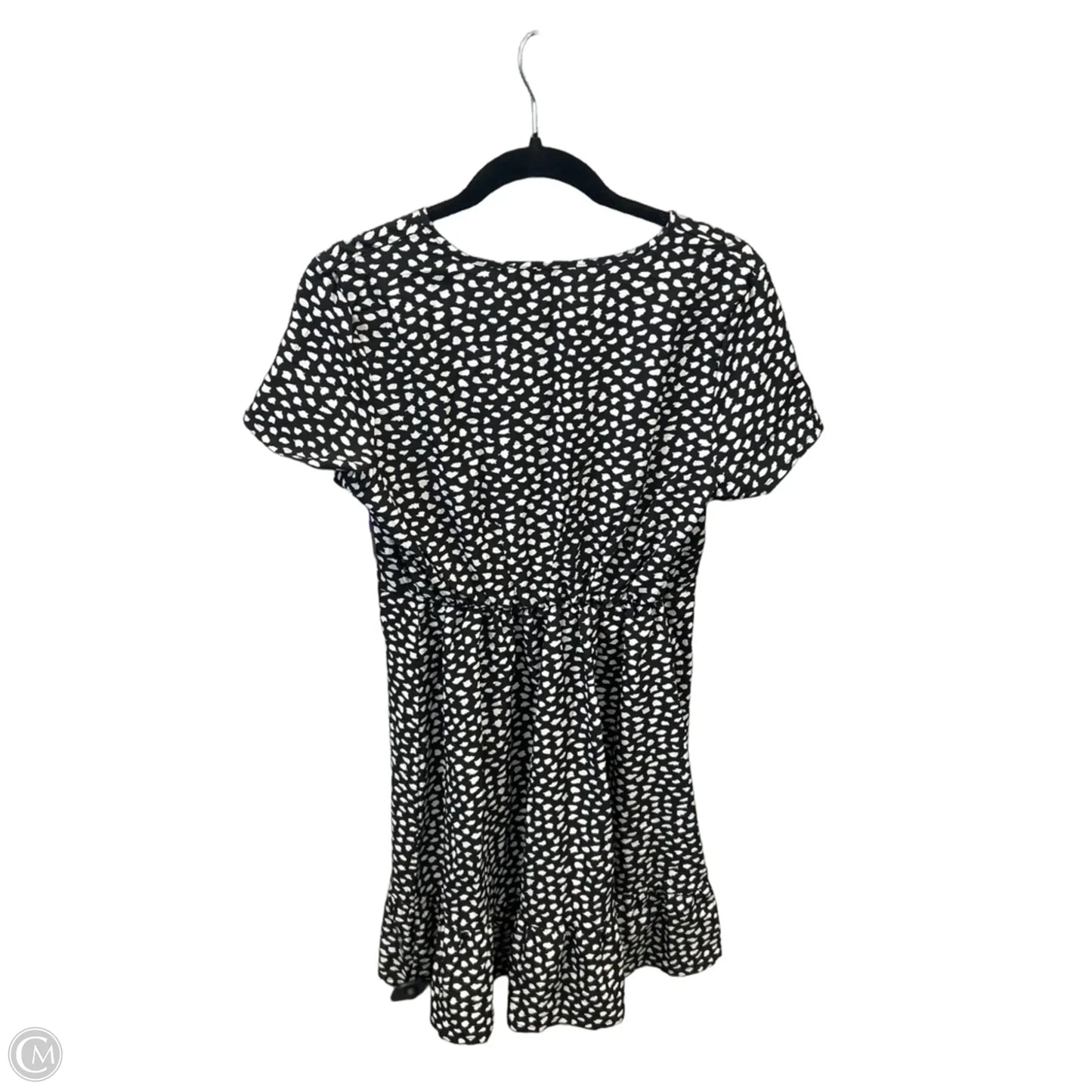 Dress Casual Midi By Clothes Mentor In Black & White, Size: L