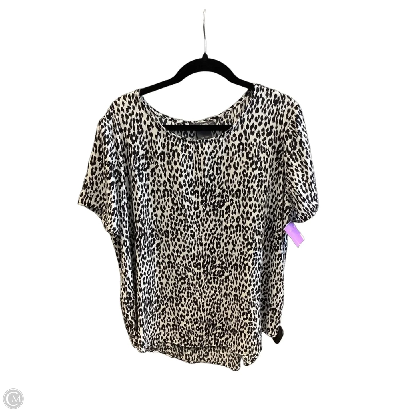 Top Short Sleeve By Chelsea And Theodore In Animal Print, Size: Xxl