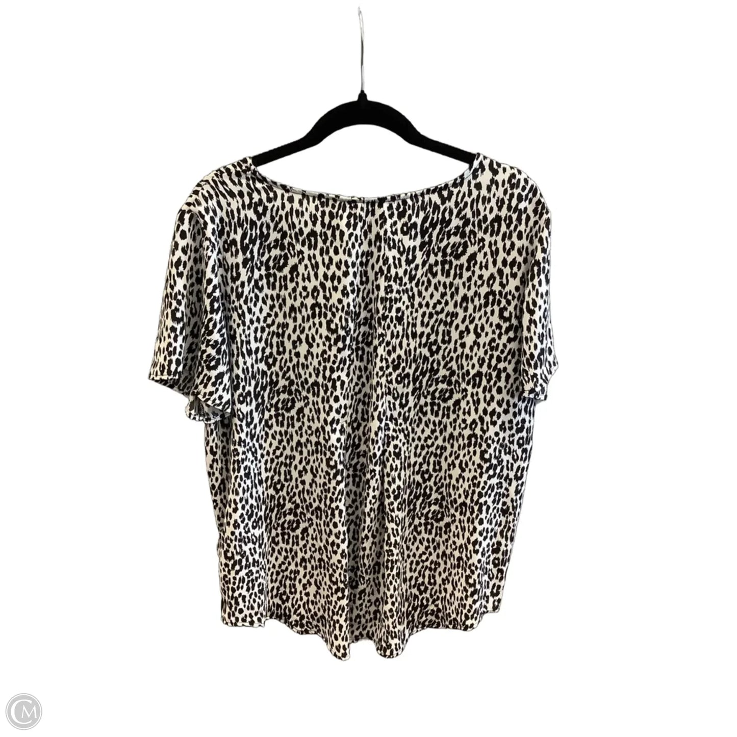 Top Short Sleeve By Chelsea And Theodore In Animal Print, Size: Xxl