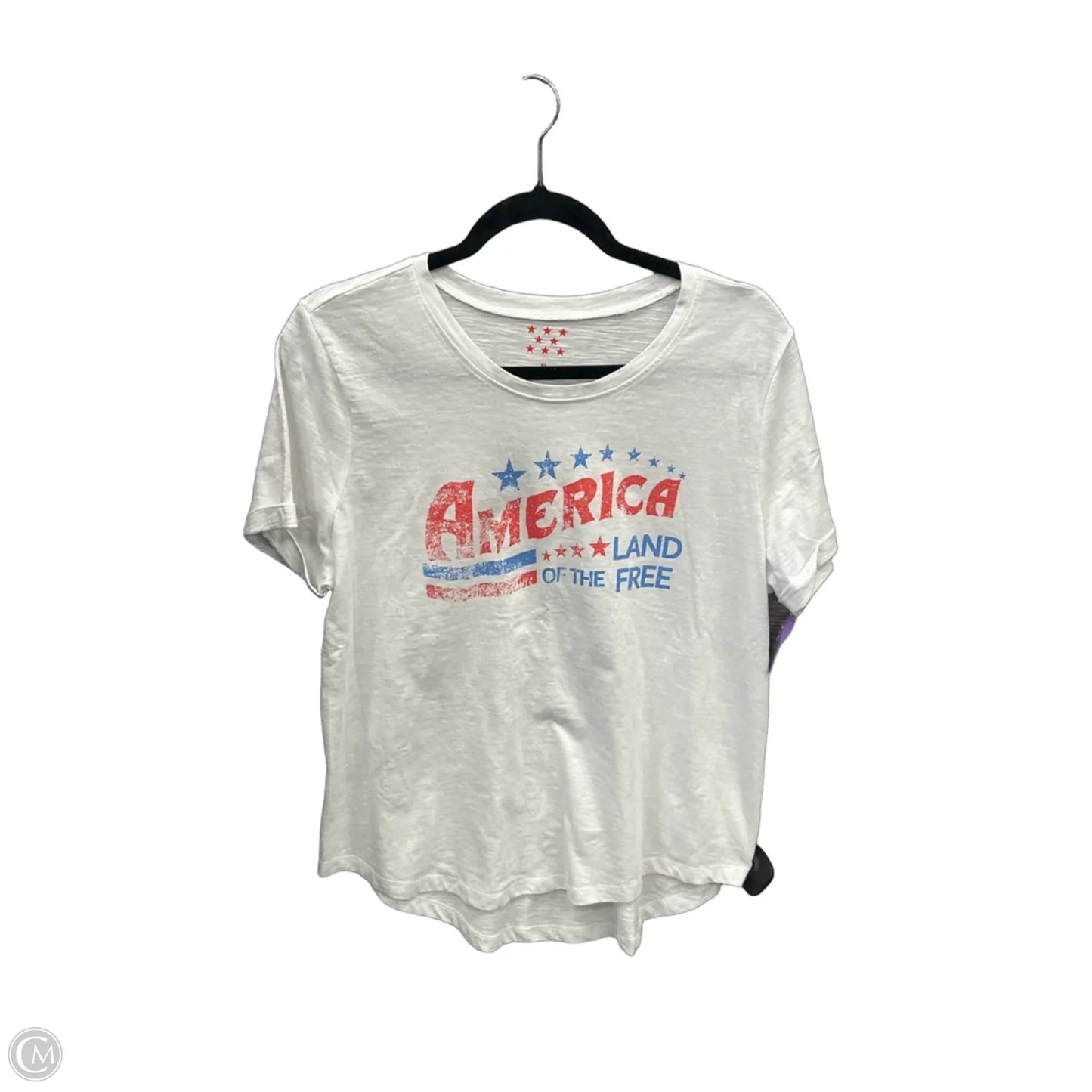 Top Short Sleeve By Clothes Mentor In White, Size: Xl