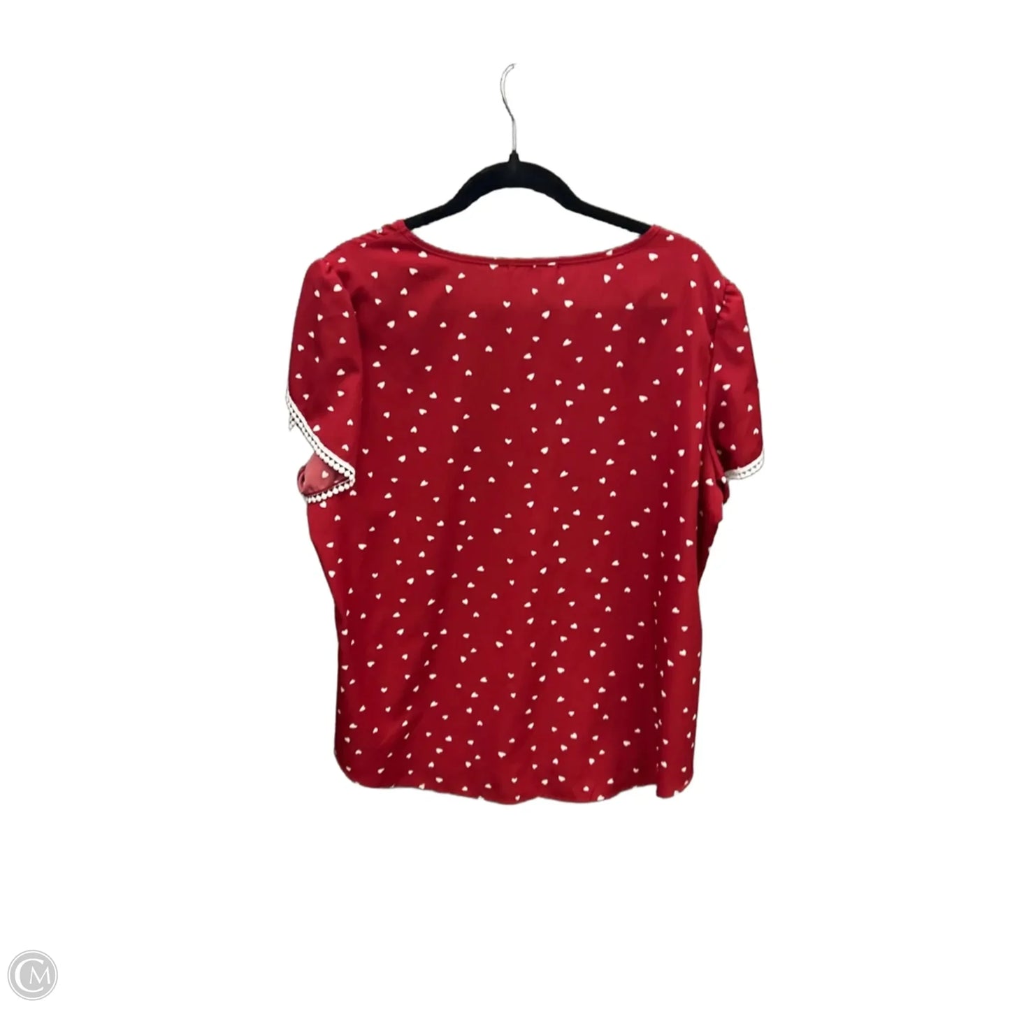 Top Short Sleeve By Clothes Mentor In Red & White, Size: Xl