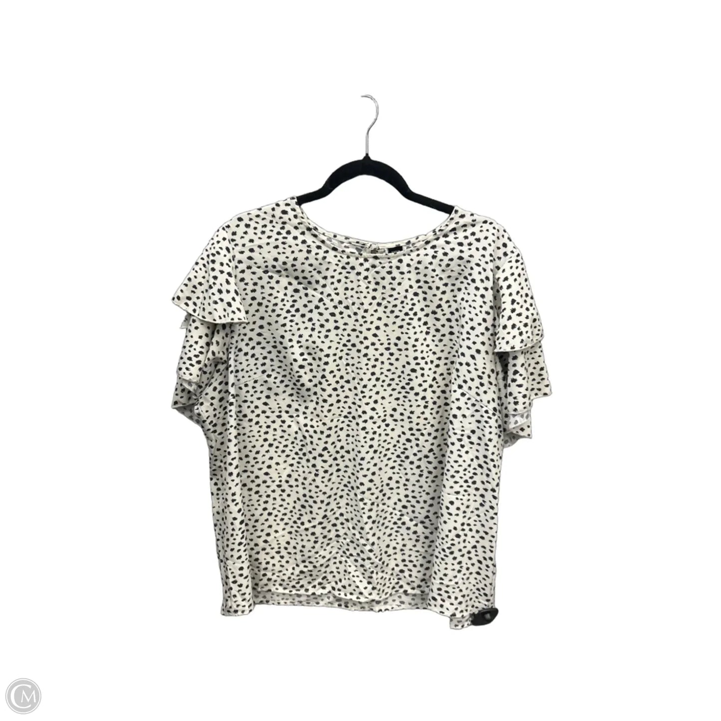 Top Short Sleeve By Shein In Black & White, Size: 2x
