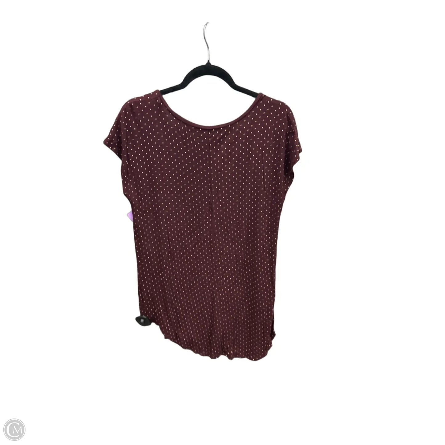 Top Short Sleeve By Maurices In Maroon, Size: M