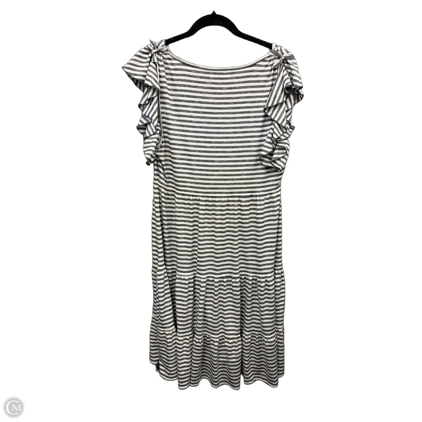 Dress Casual Midi By Max Studio In Striped Pattern, Size: Xl