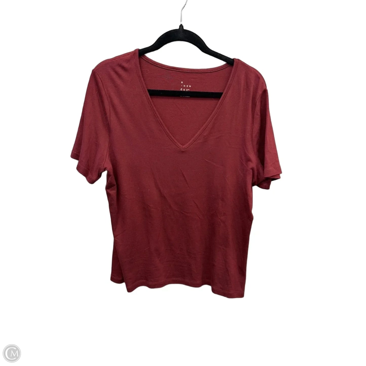 Top Short Sleeve By A New Day In Red, Size: Xxl