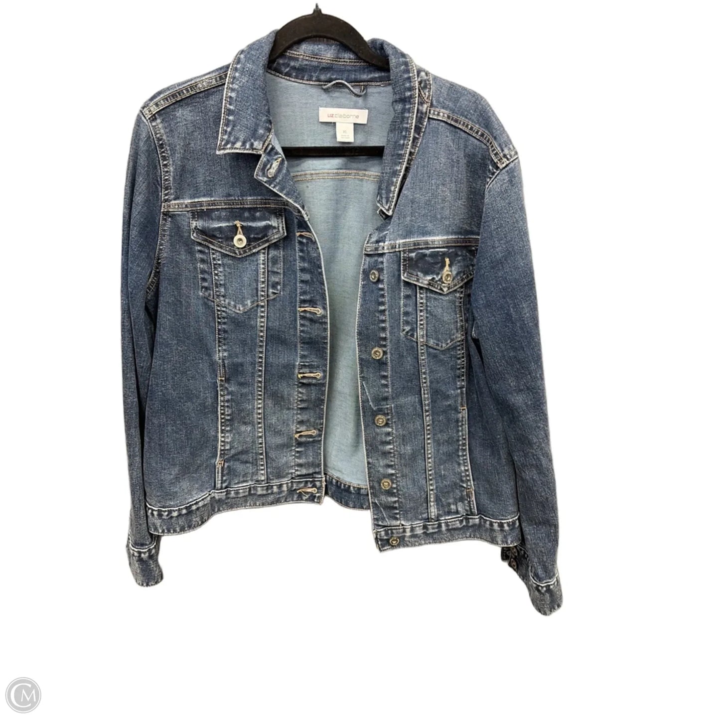 Jacket Denim By Liz Claiborne In Blue Denim, Size: Xl