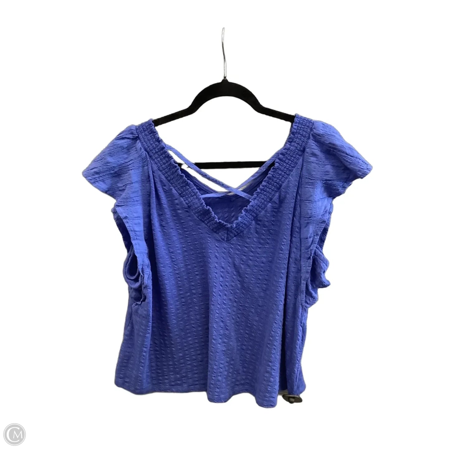 Top Short Sleeve By Maurices In Blue, Size: 2x