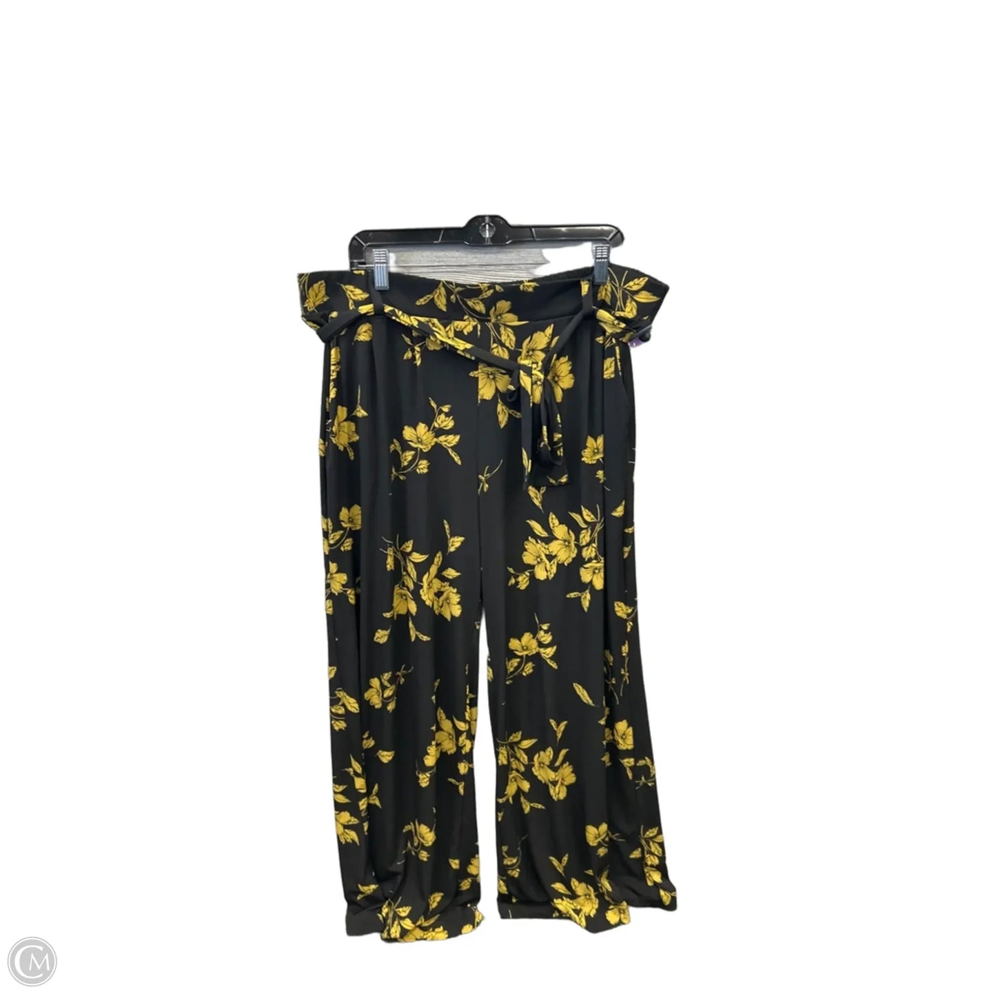 Pants Wide Leg By Torrid In Black & Yellow, Size: 20