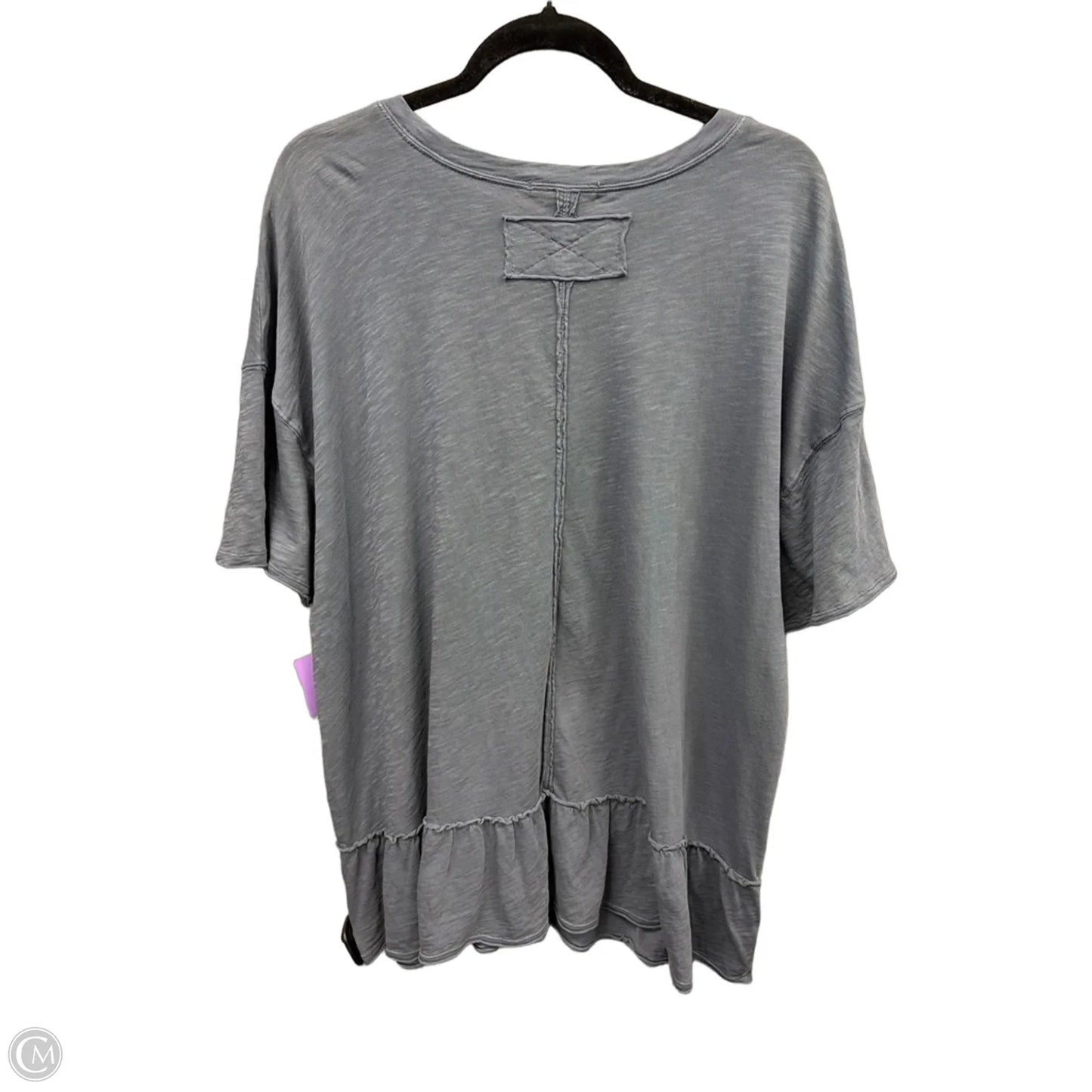 Top Short Sleeve By Clothes Mentor In Grey, Size: L