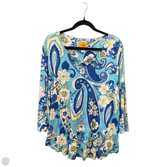 Top Long Sleeve By Ruby Rd In Blue, Size: Xl