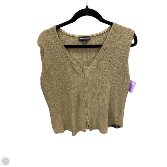 Top Sleeveless By Modern Works In Green, Size: M