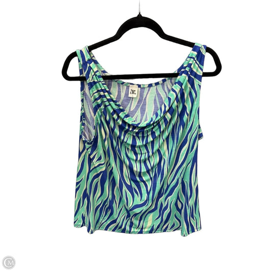 Top Sleeveless By Sew In Love In Blue & Green, Size: Xl