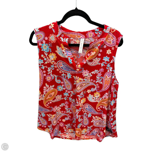 Top Sleeveless By Dear Scarlett In Multi-colored, Size: Xl