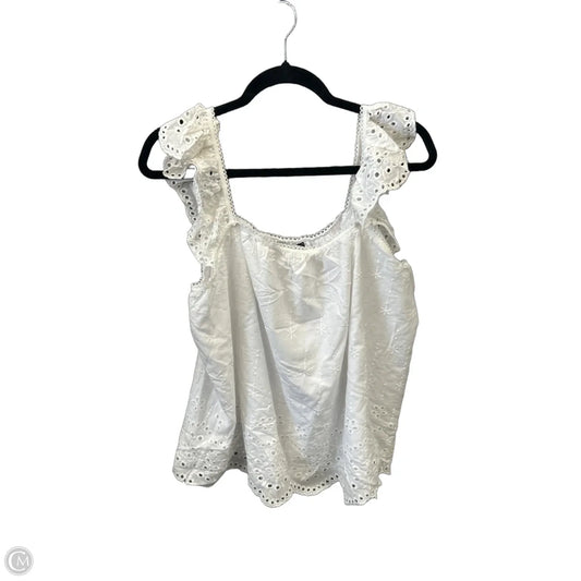 Top Sleeveless By Ophelia Roe In White, Size: Xl