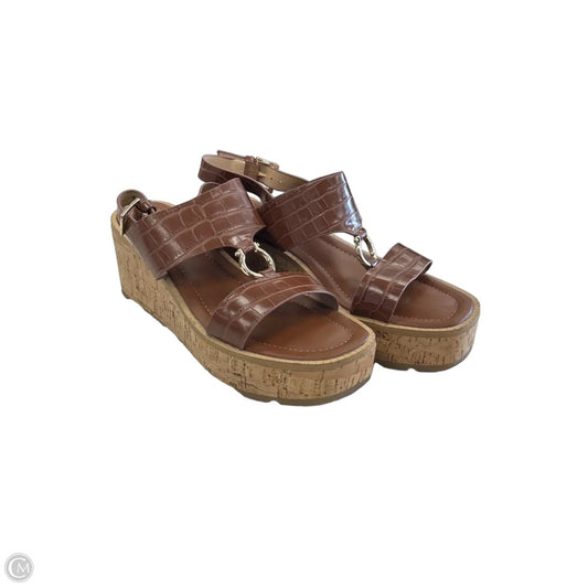 Shoes Heels Wedge By Giani Bernini In Brown, Size: 8.5