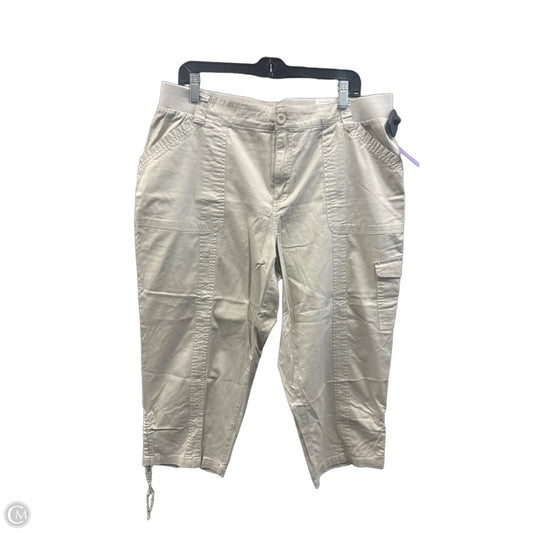 Capris By Cj Banks In Tan, Size: 16