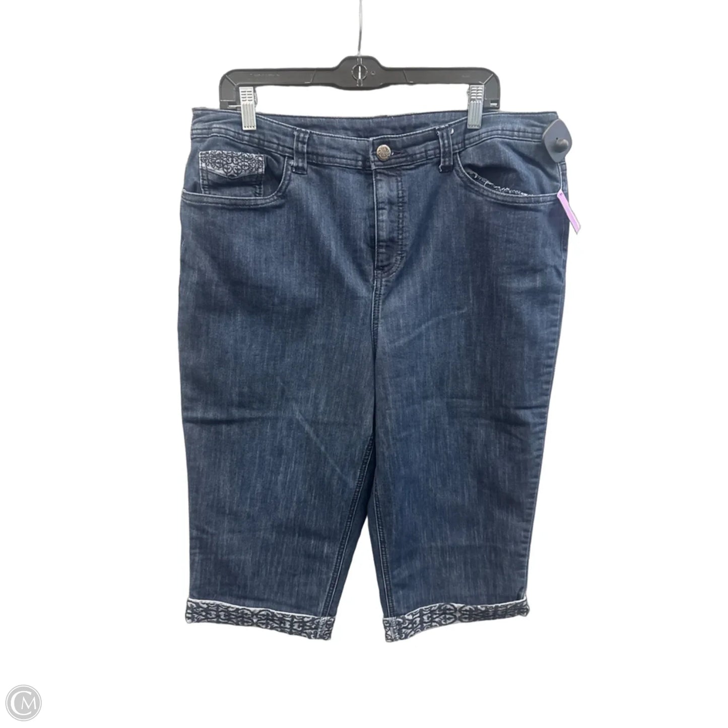 Capris By Christopher And Banks In Blue Denim, Size: 16