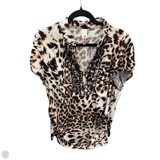 Top Short Sleeve By Clothes Mentor In Animal Print, Size: 2x