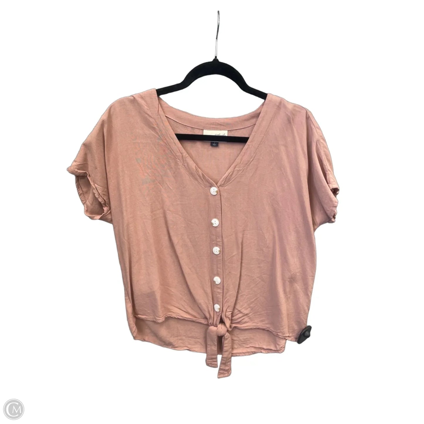 Top Short Sleeve By Universal Thread In Pink, Size: S
