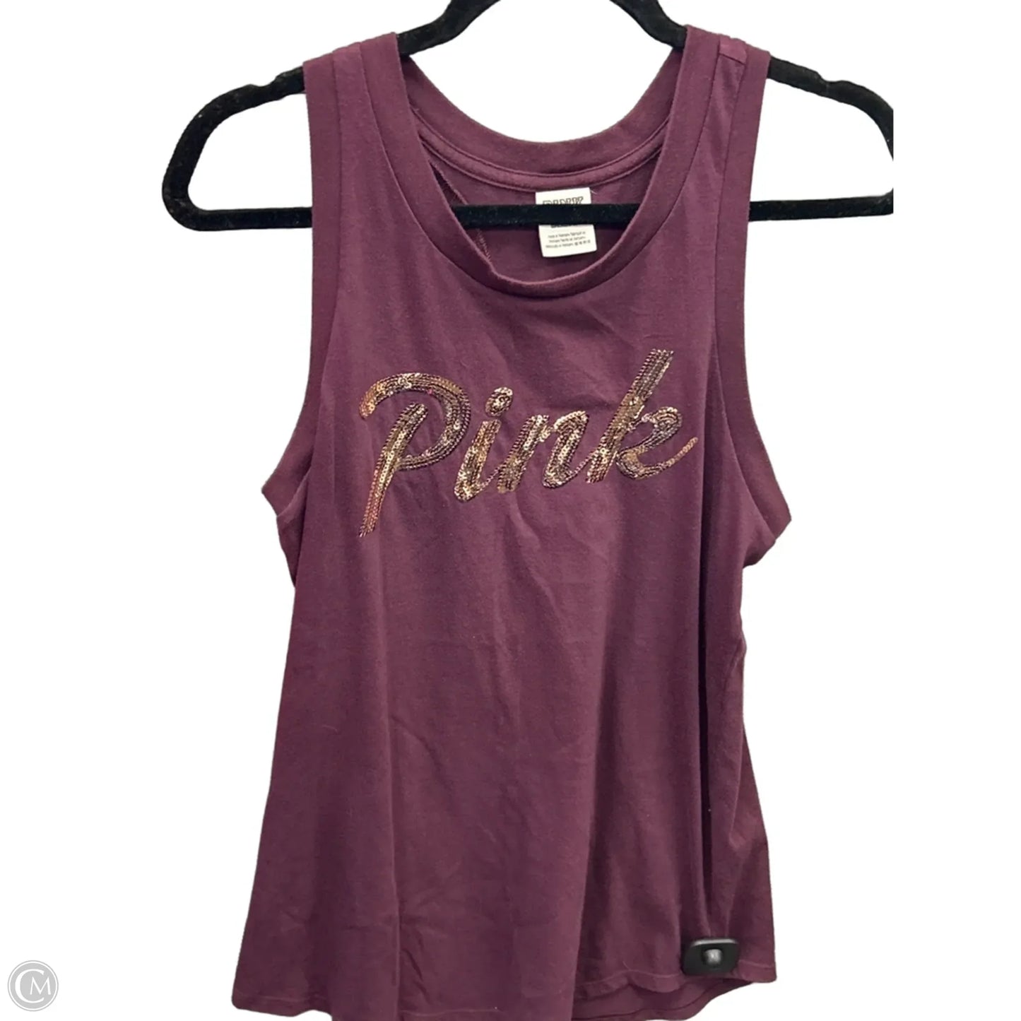 Top Sleeveless By Pink In Maroon, Size: Sp