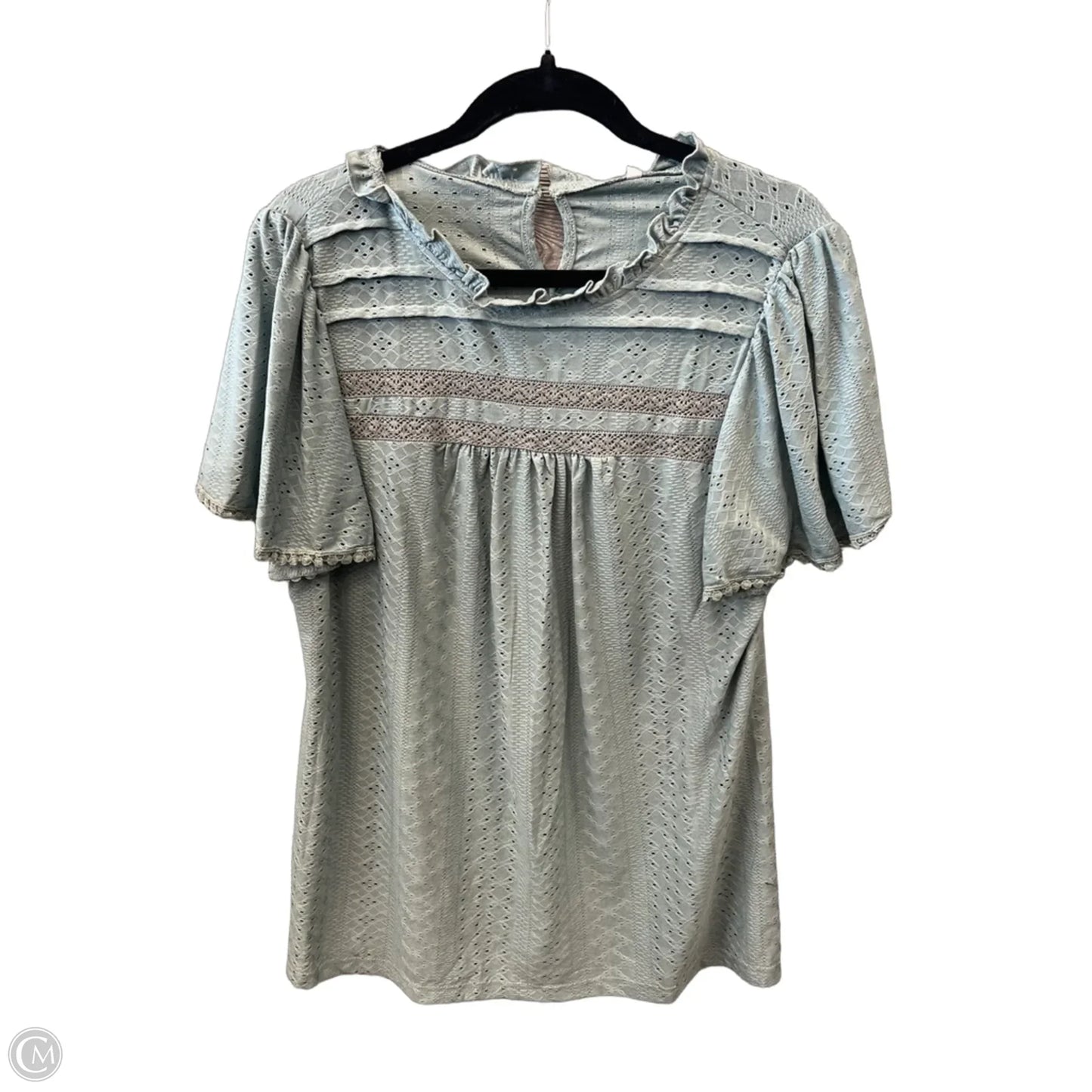 Top Short Sleeve By Clothes Mentor In Green, Size: L