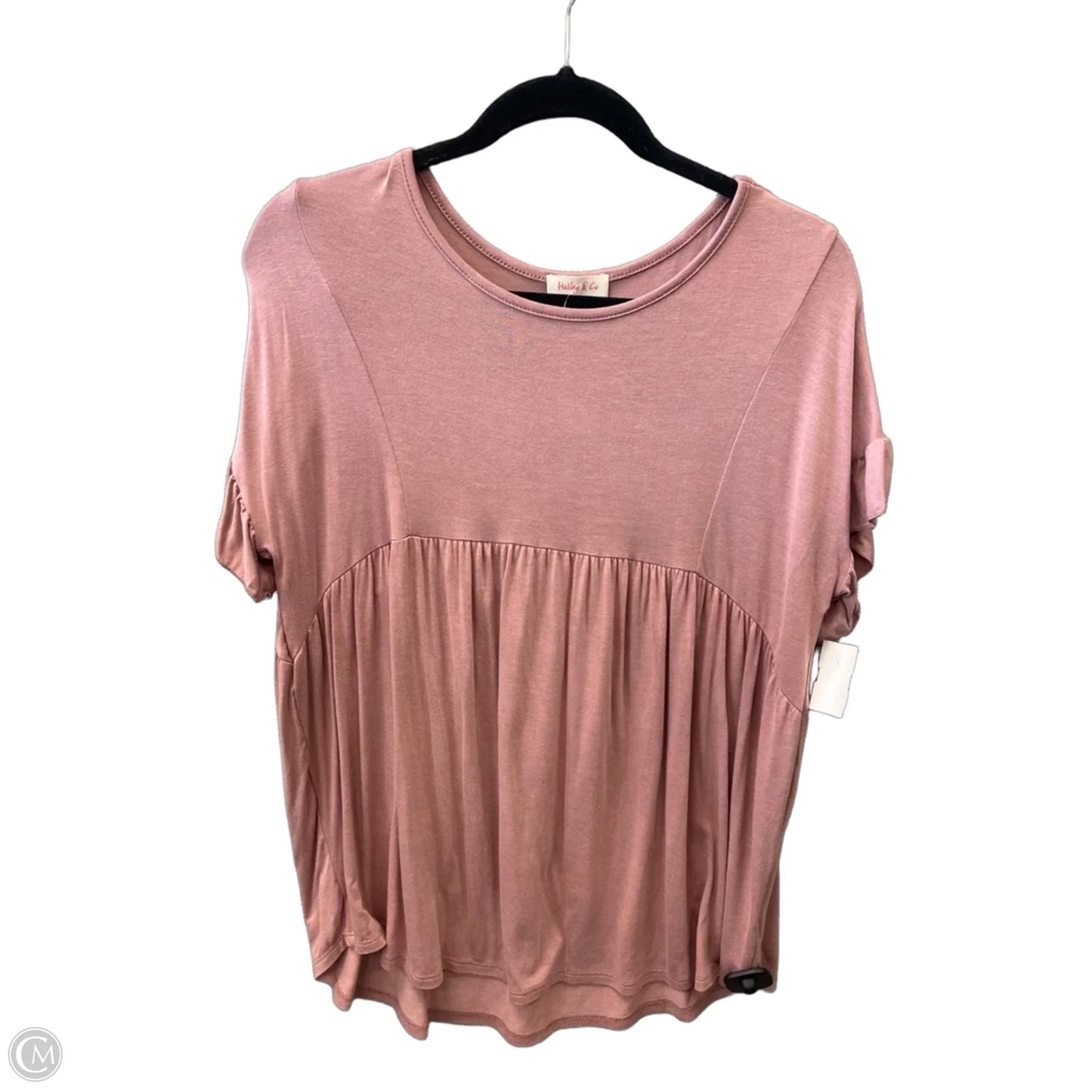 Top Short Sleeve By Hailey & Co In Pink, Size: M