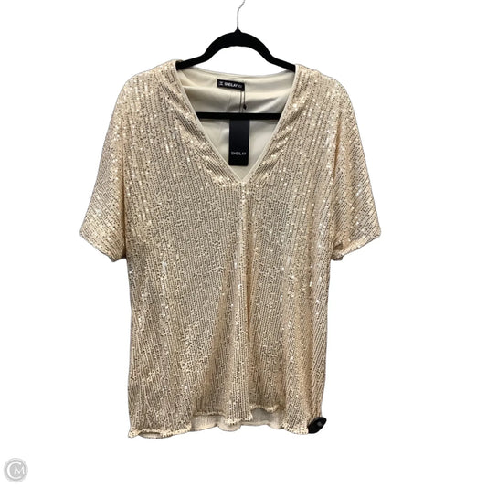 Top Short Sleeve By Sheilay In Gold, Size: 3x