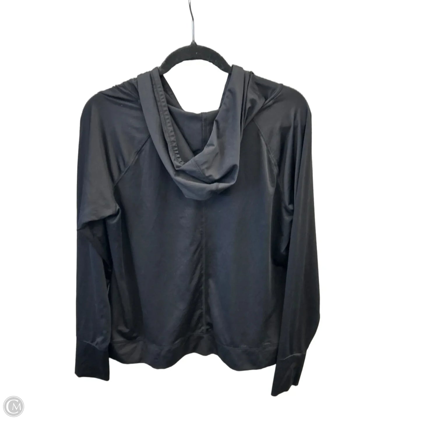 Athletic Top Long Sleeve Hoodie By Tek Gear In Black, Size: L