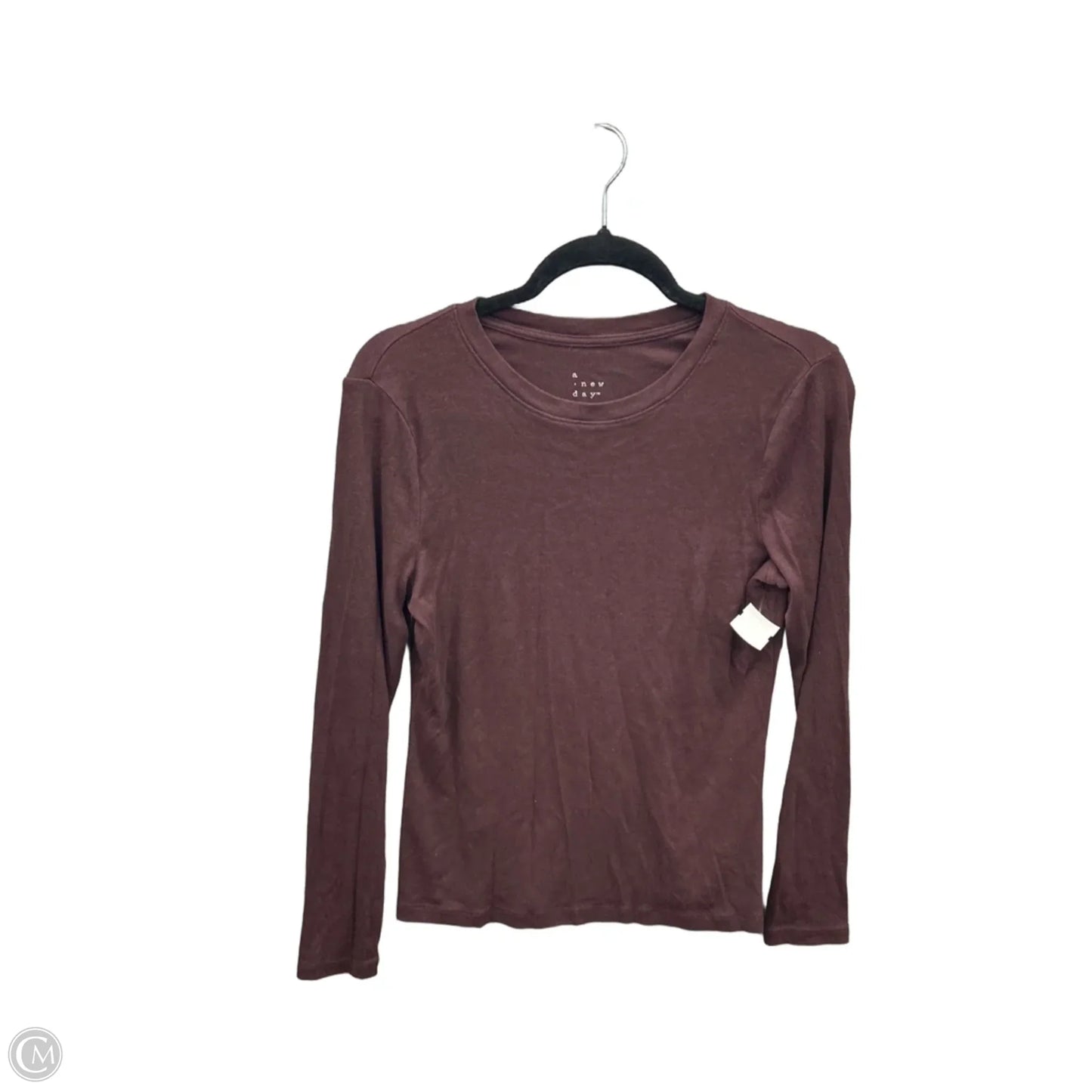 Top Long Sleeve By A New Day In Maroon, Size: M