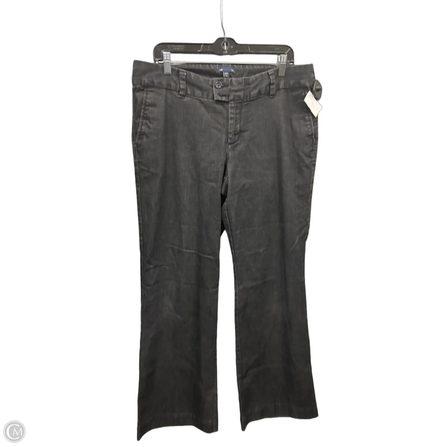 Jeans Wide Leg By Gap In Black Denim, Size: 14