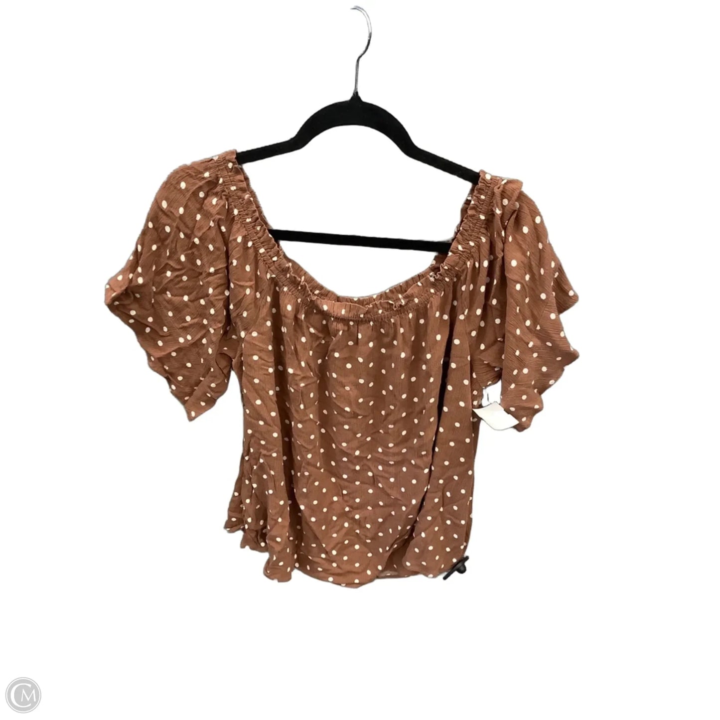 Top Short Sleeve By Maurices In Polkadot Pattern, Size: Xxl