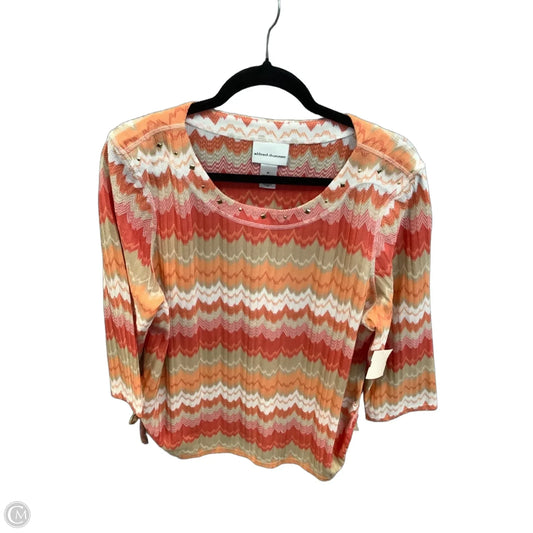 Top Long Sleeve By Alfred Dunner In Multi-colored, Size: Xl