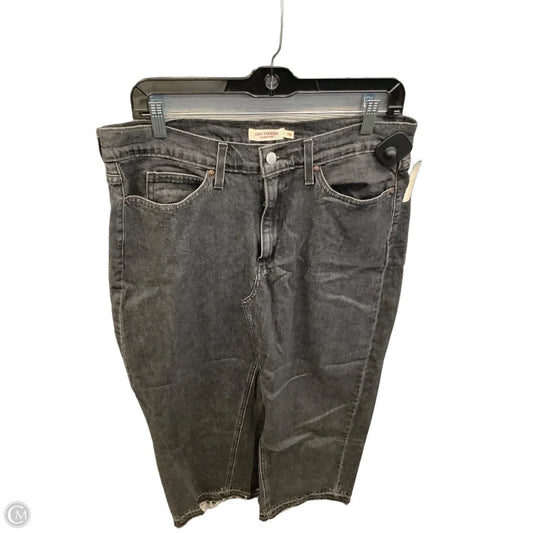 Skirt Maxi By Levis In Black Denim, Size: 10