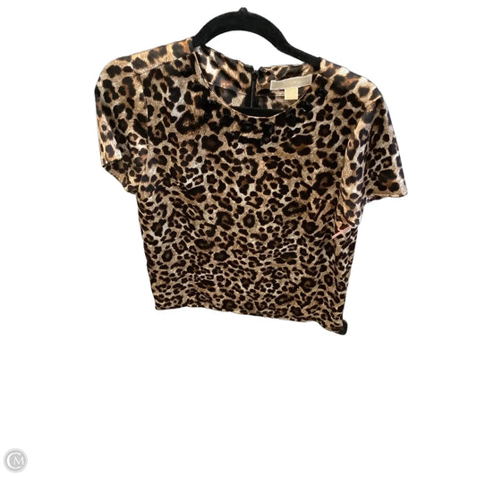 Top Short Sleeve By Michael By Michael Kors In Leopard Print, Size: S