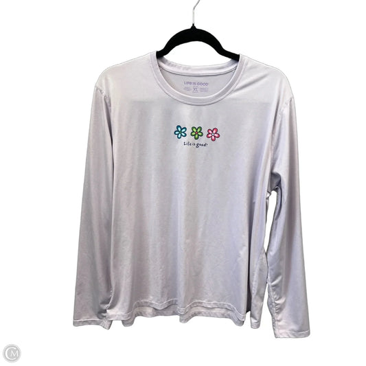 Top Long Sleeve By Life Is Good In Purple, Size: Xl
