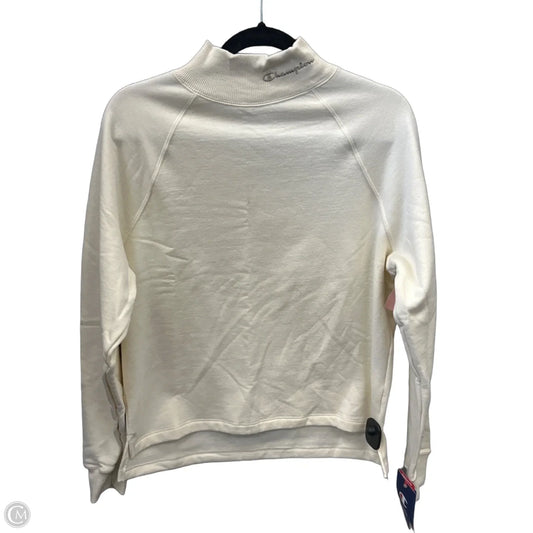 Athletic Sweatshirt Collar By Champion In Beige, Size: M