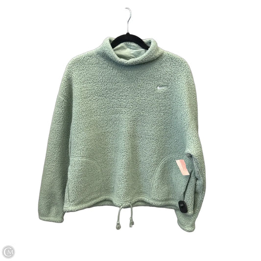Athletic Sweatshirt Collar By Nike In Green, Size: M