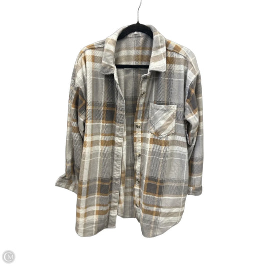 Jacket Shirt By Maurices In Plaid Pattern, Size: L