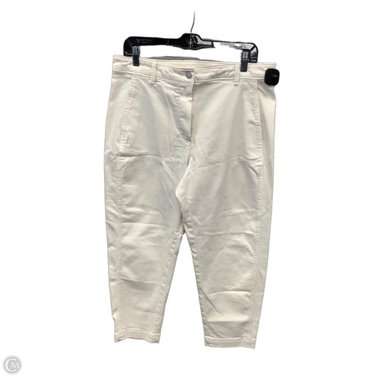 Jeans Straight By Banana Republic In White Denim, Size: 12