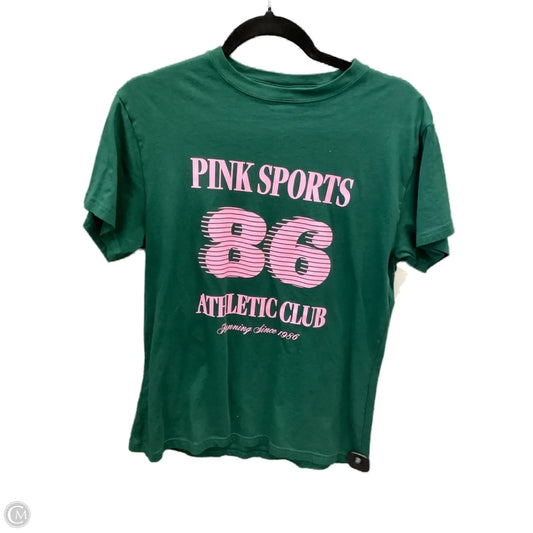 Top Short Sleeve By Pink In Green, Size: Xs