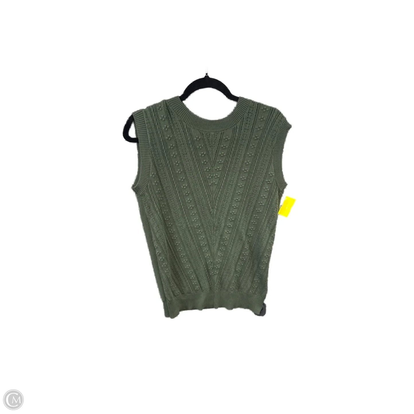 Vest Sweater By Clothes Mentor In Green, Size: S