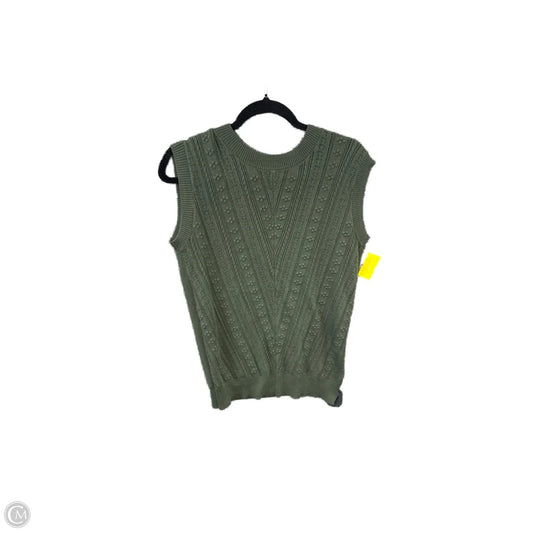 Vest Sweater By Clothes Mentor In Green, Size: S